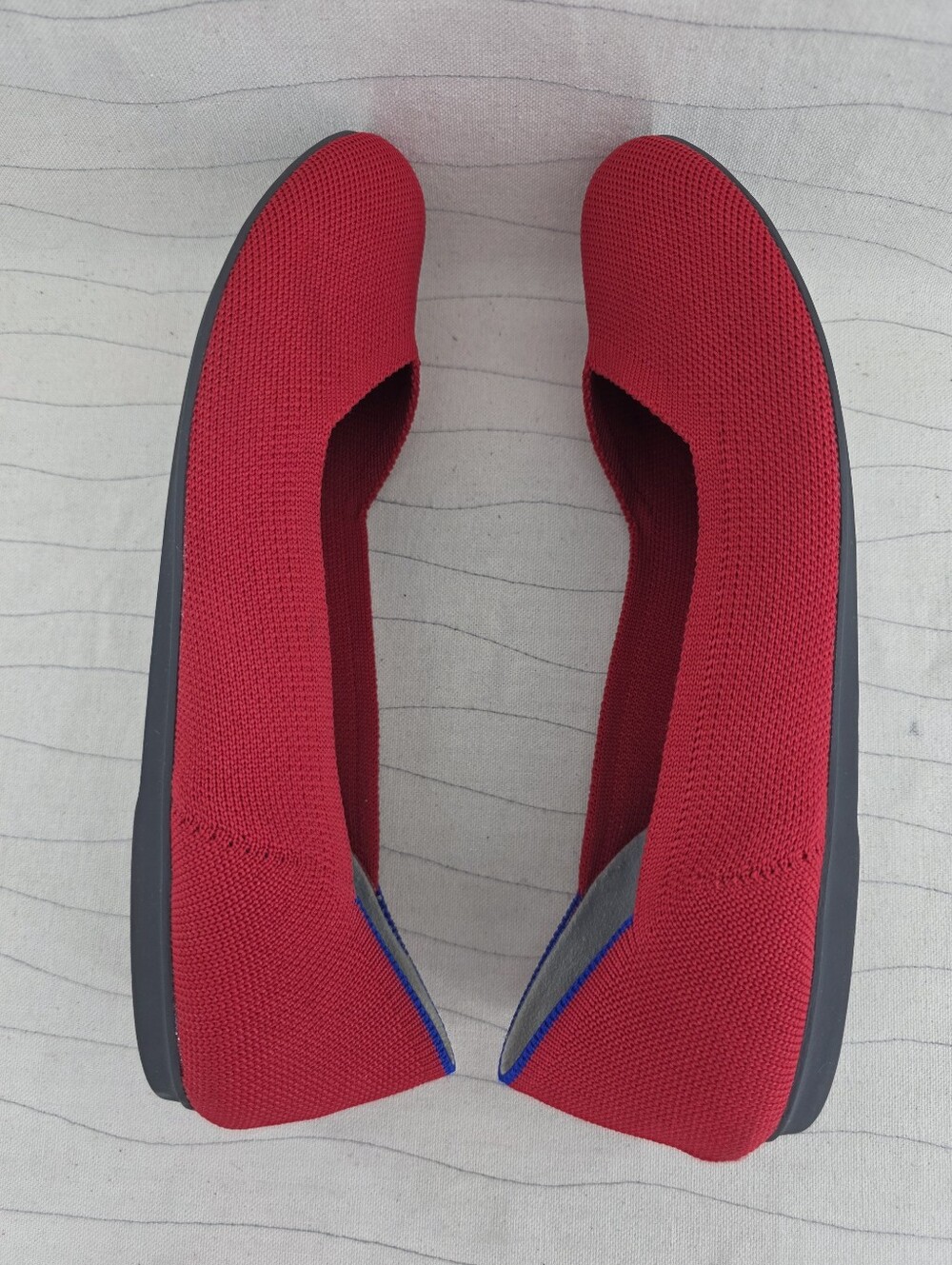Rothys Womens The Flat Red Knit Washable Slip On Ballet Flats Shoes Size 10.5 - Picture 10 of 14